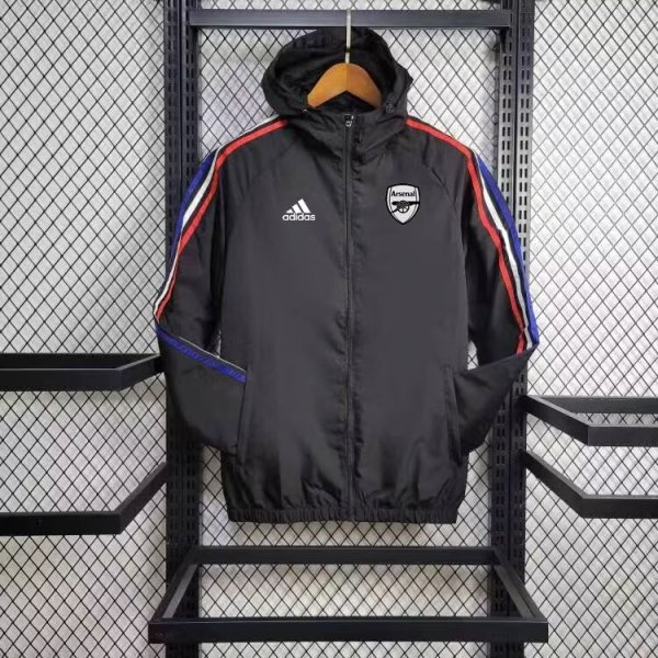 Arsenal Black Windbreaker 24/25