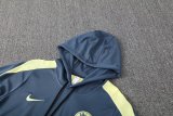 America Hooded Long Sleeved Blue 1:1 Training suit 24/25