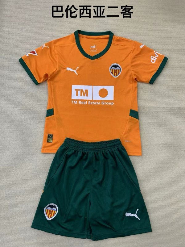Valencia Third Kids Kits 1:1 Quality Soccer Jersey 24/25