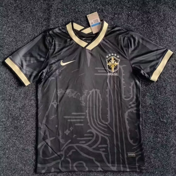 Brazil Black Fans Cactus edition Soccer Jersey 22/23
