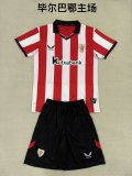 Athletic Bilbao Home Kids Kits 1:1 Quality  Soccer Jersey 25/26