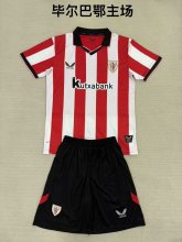 Athletic Bilbao Home Kids Kits 1:1 Quality  Soccer Jersey 25/26