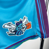 Hornets Blue Retro Training Shorts 1:1 Quality NBA Pants 24/25