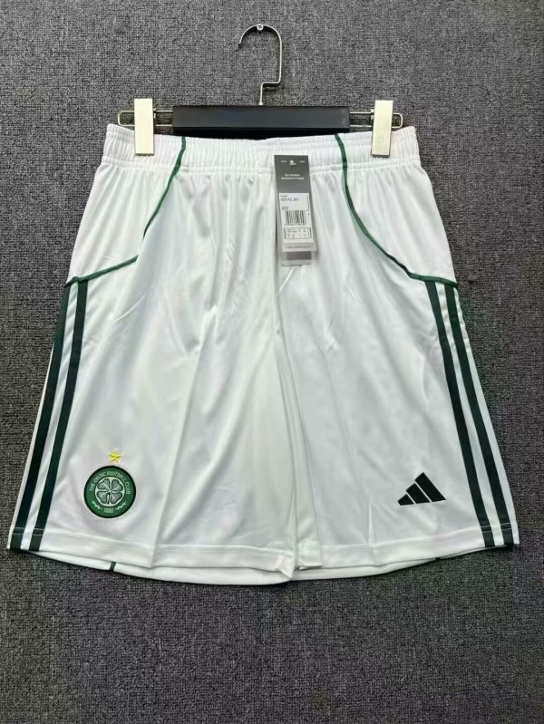 Celtic Home White 1:1 Quality Shorts 25/26