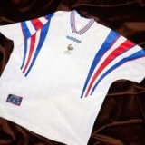 France  Away  White  Fans Retro 1:1 Quality  Soccer Jersey 1996