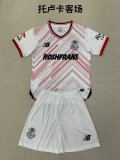 Deportivo Toluca FC Away Fans Kids Kits 1:1 Quality Soccer Jersey 24/25