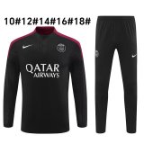 Paris Kids Black 1:1 Quality Training Jersey 24/25