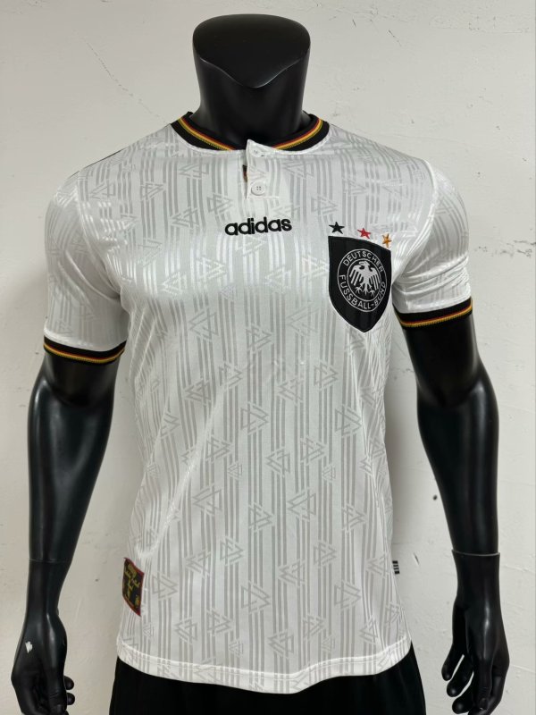 Germany Home Player 1:1 Quality Retro Soccer Jersey 1996