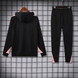 Paris Hooded Long Sleeved Black 1:1 Training suit 24/25