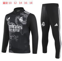24/25 Real Madrid  Kids Black Special Edition 1:1 Quality Training Jersey