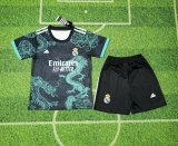 Real Madrid Special Edition Black Green Dragon Kids Kits 1:1 Quality Soccer Jersey 25/26