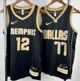 Mavericks MORANT #12 Black Honor Edition 1:1 Quality NBA Jersey 2025