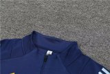 Spain  Treasure Blue Training Tracksuit 1:1 Quality Soccer Jersey 24/25