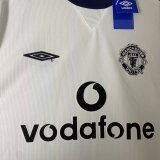 1999/2000 Manchester United Away Long Sleeve1:1 Quality Retro Soccer Jersey