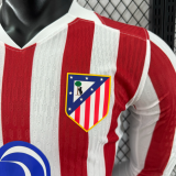 Atletico Madrid Home Long Sleeve Player 1:1 Quality Soccer Jersey 25/26