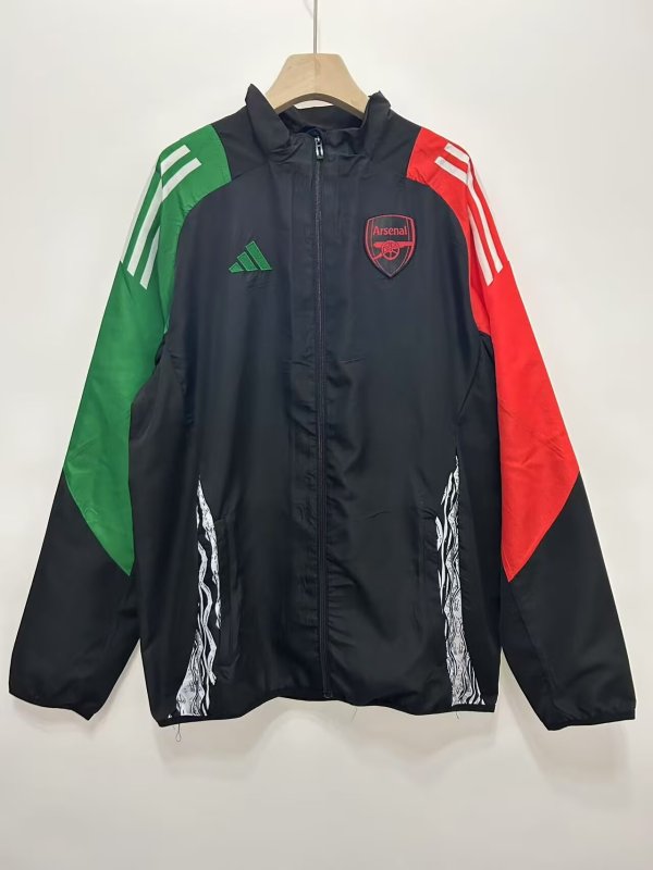 24/25 Arsenal Black Windbreaker