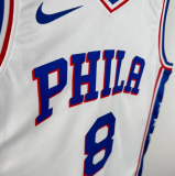 76ers GEORGEG #8 White 1:1 Quality NBA Jersey 2025 热压