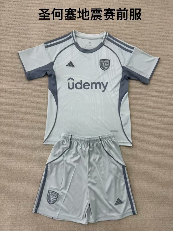 San Jose Earthquakes Home Kids 1:1 Quality Soccer Jersey 25/26