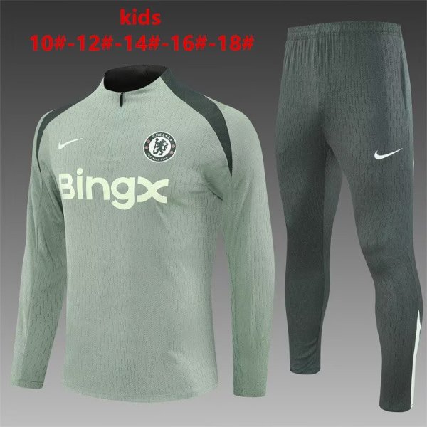 Chelsea Kids Light Green Player Version 1:1 Quality Training Jersey 25/26