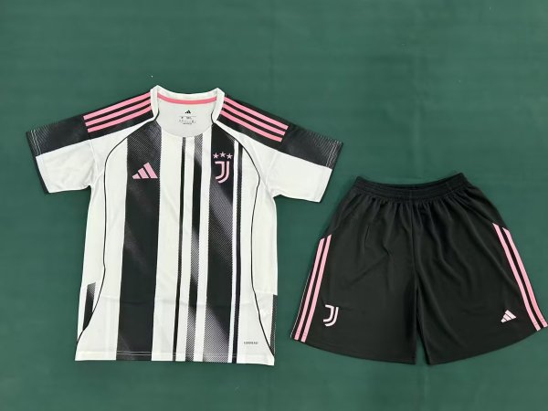Juventus Home Kids Kits 1:1 Quality Soccer Jersey 25/26
