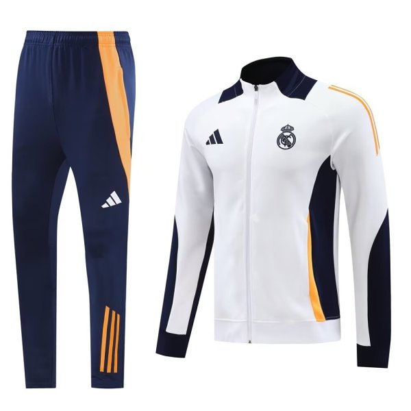 Real Madrid White Training Tracksuit 1:1 Quality Training Jersey 24/25