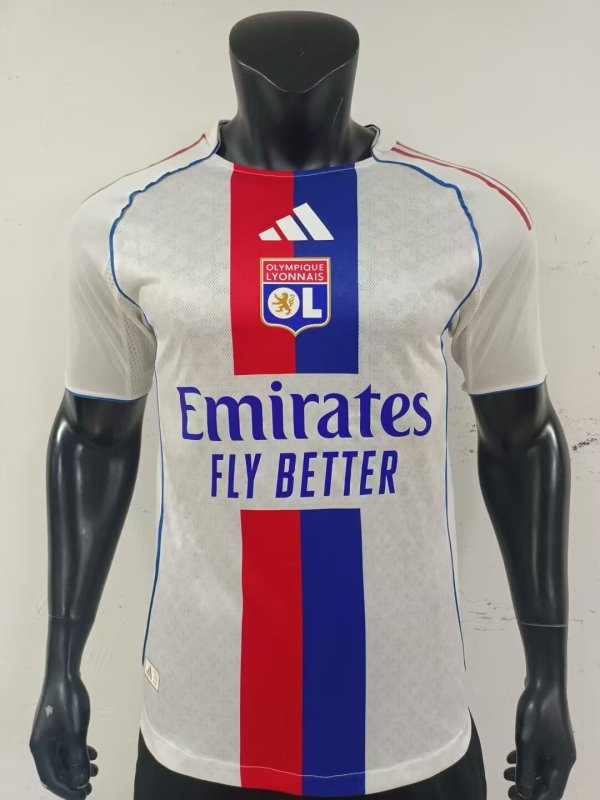 Lyon Home Player 1:1 Quality Soccer Jersey 25/26