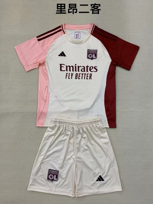 Lyonnais Third Kids Kits 1:1 Quality Soccer Jersey 24/25