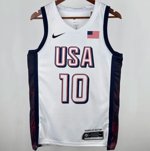 Team USA TATUM #10 White 1:1 Quality NBA Jerseys 2025
