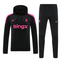 24/25 Chelsea Hooded Long Sleeved Black 1:1 Training suit
