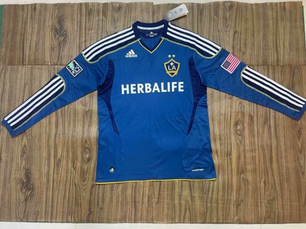 2011/2012  LA Galaxy Away Retro Long Sleeve 1:1 Quality Soccer Jersey