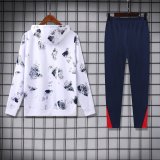 Paris Hooded Long Sleeved White 1:1 Training suit 24/25