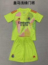 Real Madrid Goalkeeper Kids Kits 1:1 Quality Soccer Jersey 24/25