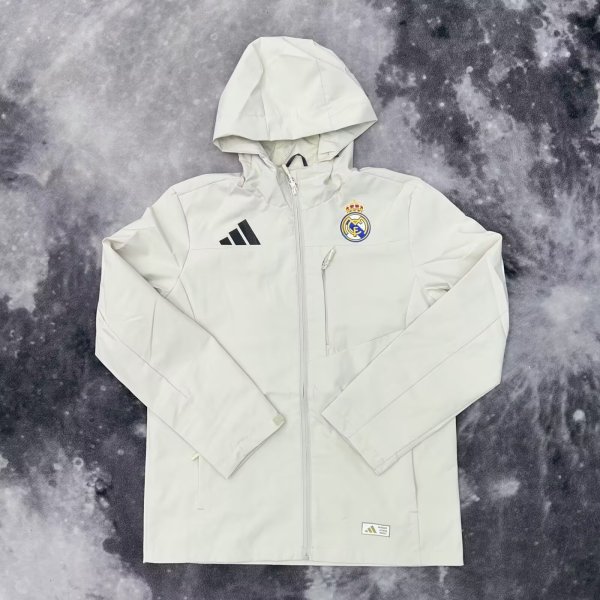 24/25  Real Madrid White Windbreaker