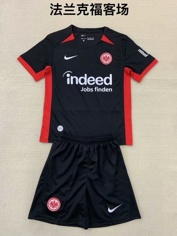 Frankfurt Away Kids Kits 1:1 Quality Soccer Jersey 24/25