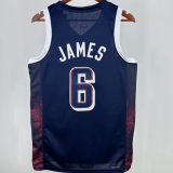 Team USA JAMES #6 Sapphire Blue 1:1 Quality  NBA Jerseys 2025