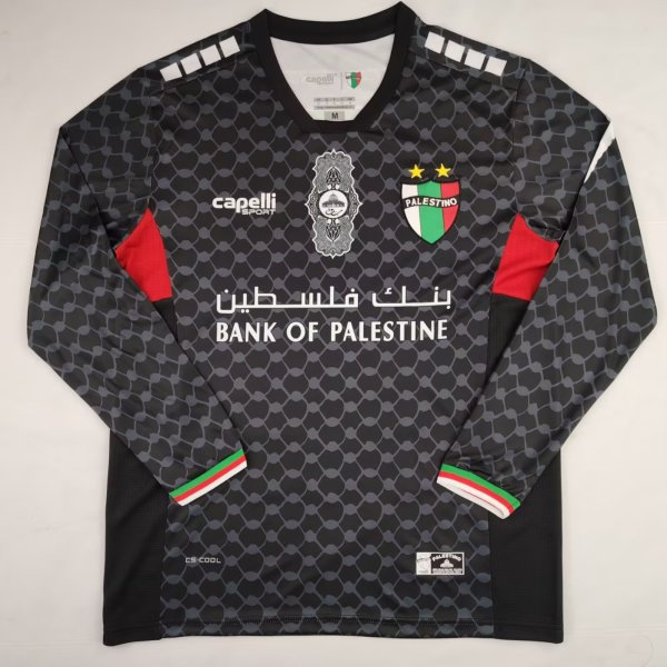 Palestine Black Fans Long sleeve 1:1 Quality Soccer Jersey 24/25