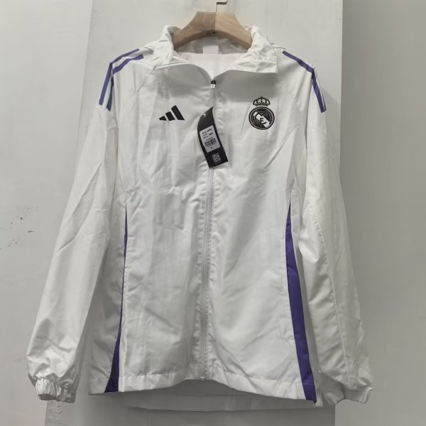 Real Madrid White Windbreaker 24/25
