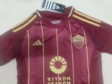 24/25 Roma Home Kids kits 1:1 Quality  Soccer Jersey