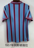 Aston Villa Home Fans Retro 1:1 Quality Soccer Jersey 1957