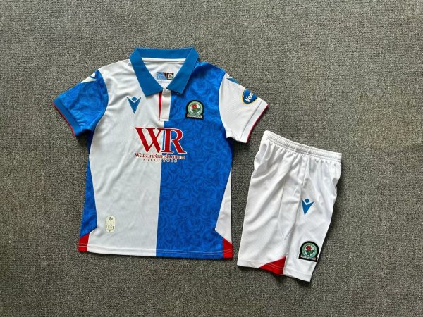 Blackburn Home Kids Kits 1:1 Soccer Jersey 24/25