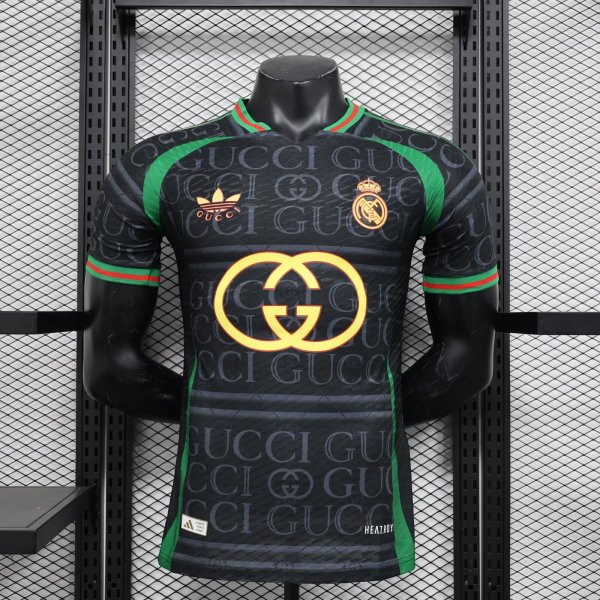 Real Madrid GUCCI Black Player 1:1 Quality Soccer Jersey 24/25