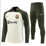 Barcelona Training Suit Beige 1:1 Quality Training Jersey 23/24