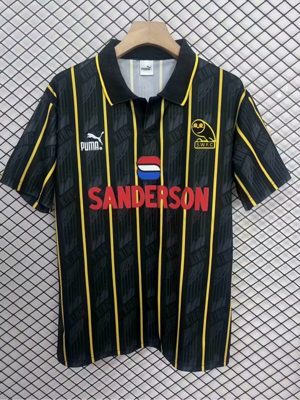 Sheffield Wednesday Away Fans Retro 1:1 Quality Soccer Jersey 1992