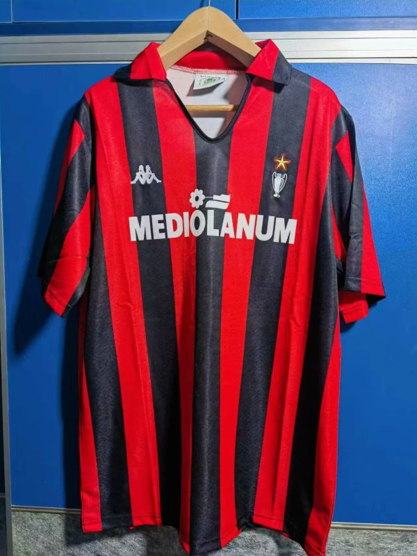AC Milan Home Fans Retro 1:1 Quality Soccer Jersey 1989/1990