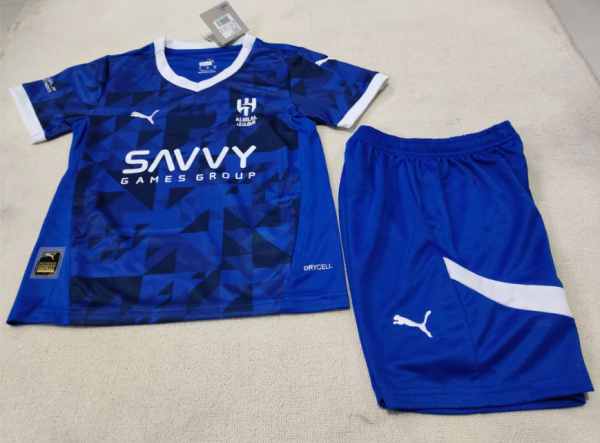 Al Hilal SFC  Home kids 1:1 Quality Soccer Jersey 25/26