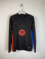 Barcelona  Away Long Sleeved Fans 1:1 Quality Soccer Jersey 24/25