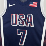Team USA DURANT #7 Sapphire Blue 1:1 Quality  NBA Jerseys 2025