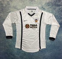 Valencia Home Long sleeve Fans Retro 1:1 Quality Soccer Jersey 2000/2001 Valencia Home Long sleeve Fans Retro 1:1 Quality Soccer Jersey 2000/2001