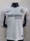 Inter Milan  Away Long sleeve Player1:1 Quality Soccer Jersey 24/25