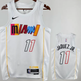 Miami Heat JAQUEZ JR. #11 White  City Edition 1:1  Quality NBA Jersey 24/25